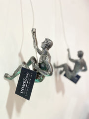 Set Of 2 Abseiling Man Ornament