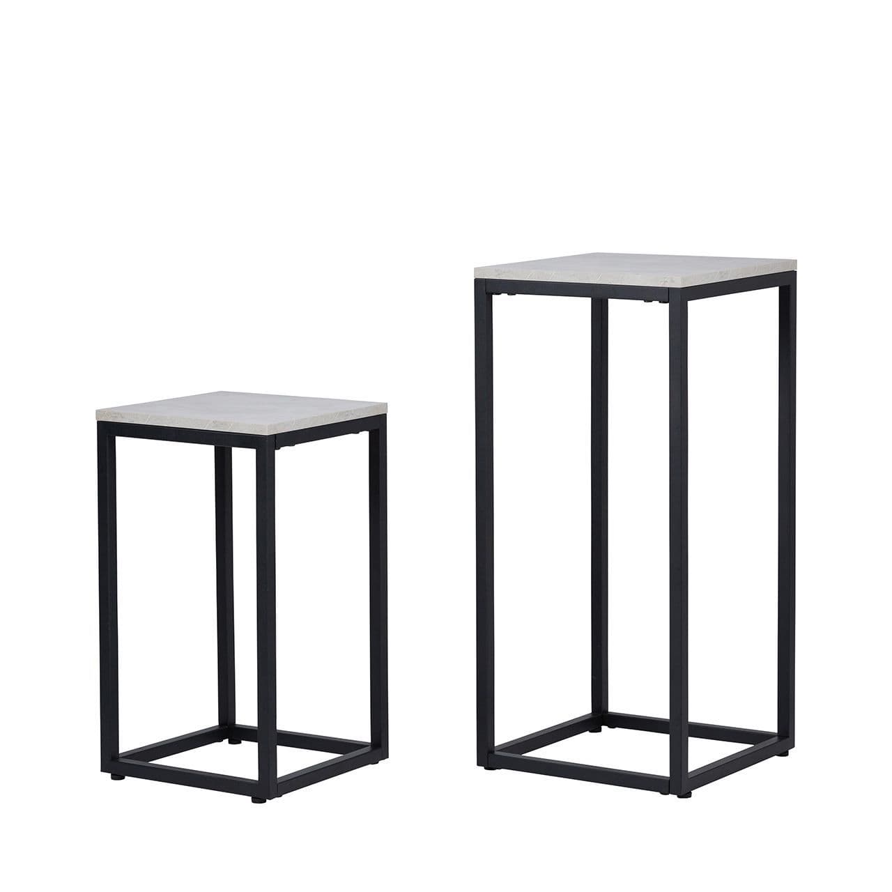 [EKM-AUTOGENERATED]Set of 2 Black and Grey Plant Stand