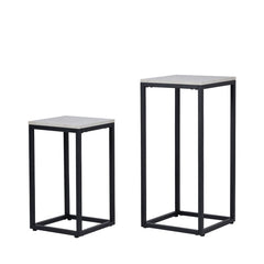 [EKM-AUTOGENERATED]Set of 2 Black and Grey Plant Stand