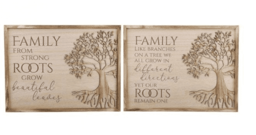 [EKM-AUTOGENERATED]Set Of 2 Tree Of Life Wooden Plaque