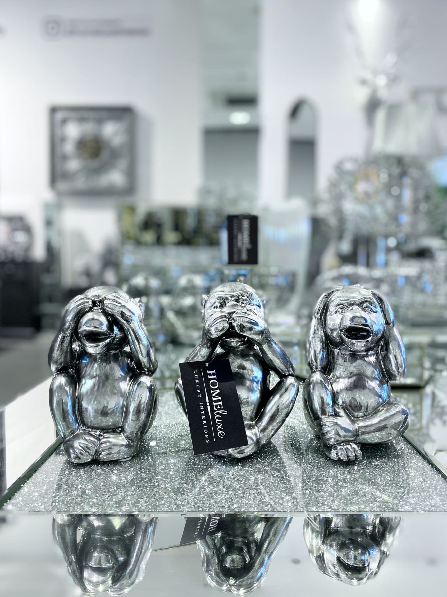 [EKM-AUTOGENERATED]Set Of 3 Antique Silver Monkey Money Boxes