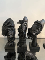 [EKM-AUTOGENERATED]Set Of 3 Black See No Evil Hear No Evil Speak No Evil