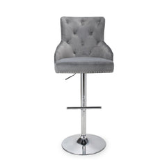 Rocco Brush Velvet Gas Lift Barstool