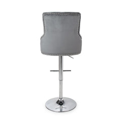 Rocco Brush Velvet Gas Lift Barstool