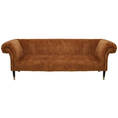 [EKM-AUTOGENERATED]Siena Three Seat Gold Velvet Sofa