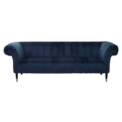 [EKM-AUTOGENERATED]Siena Three Seat Midnight Velvet Sofa