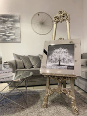 [EKM-AUTOGENERATED]Silver Blossom Tree Glitter Wall Art Mirror Frame