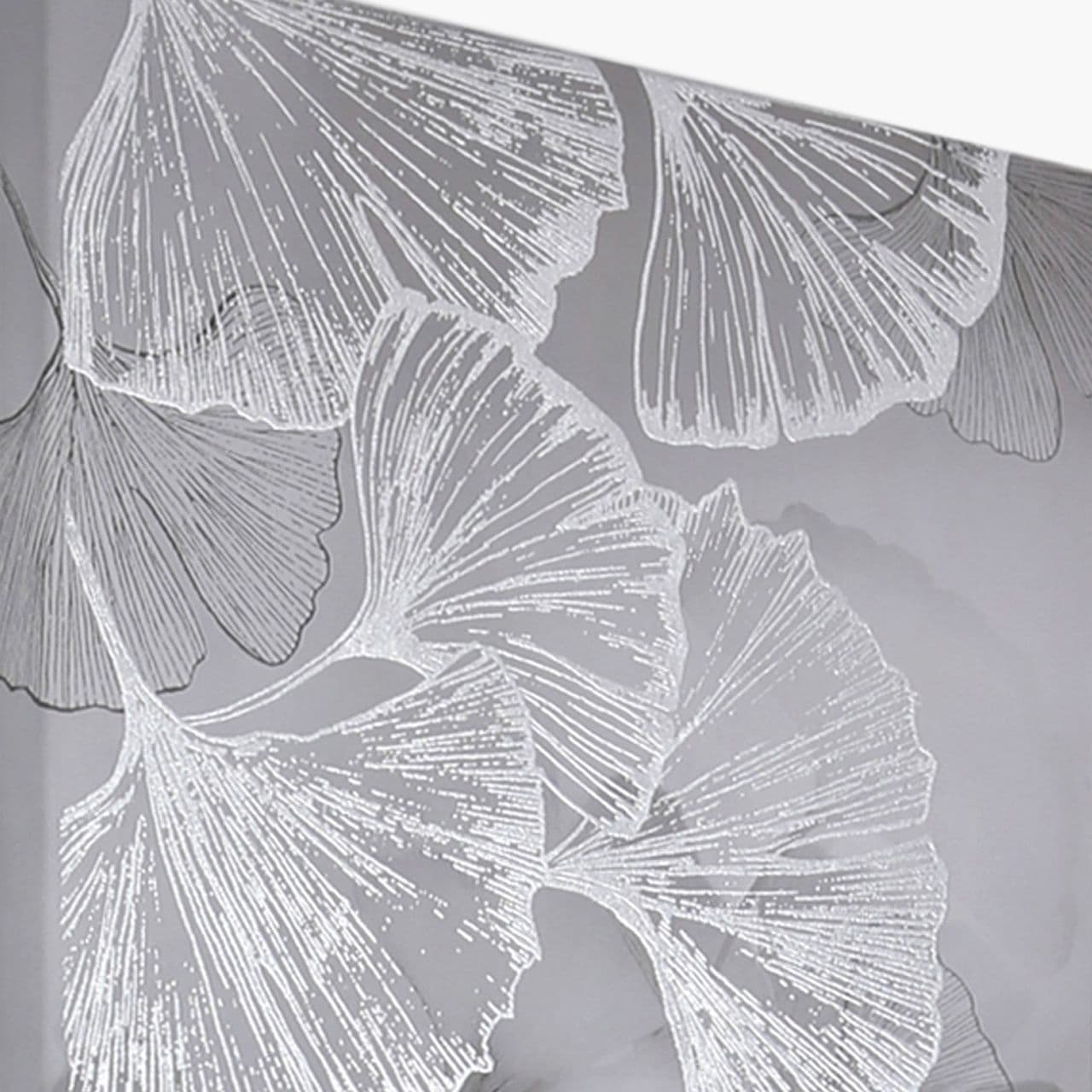 Silver Gingko Leaf Slim Canvas Wall Art
