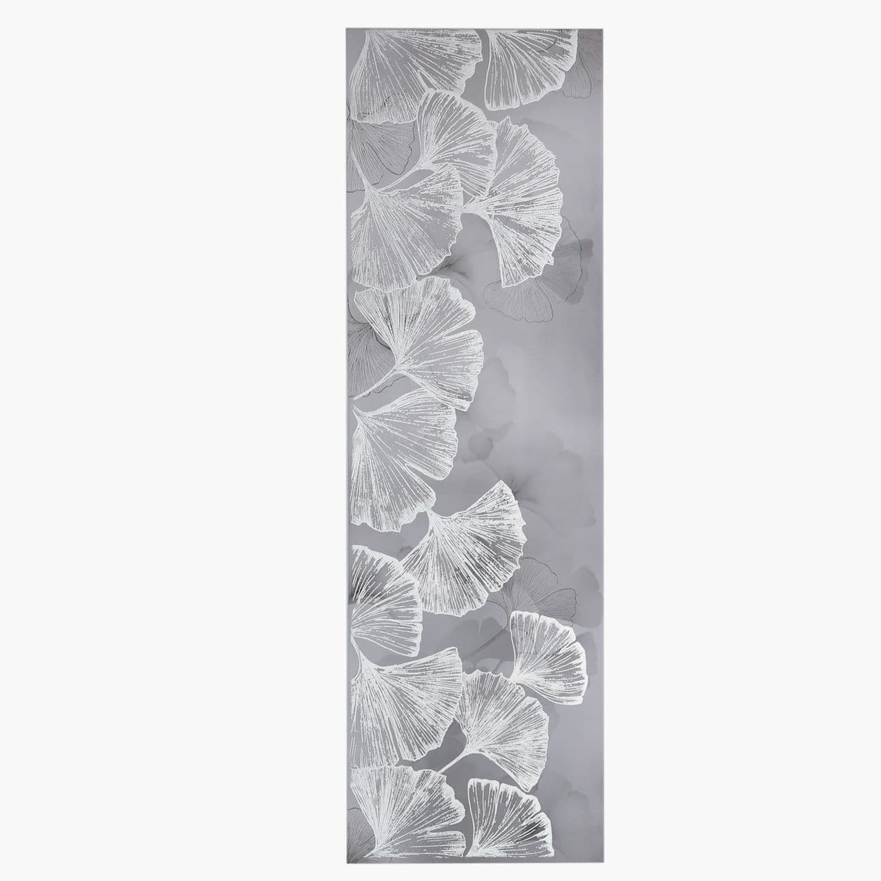 Silver Gingko Leaf Slim Canvas Wall Art