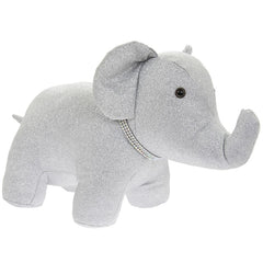 [EKM-AUTOGENERATED]Silver Glitter Bling Elephant Doorstop