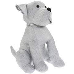 [EKM-AUTOGENERATED]Silver Glitter Bling Sitting Dog Doorstop