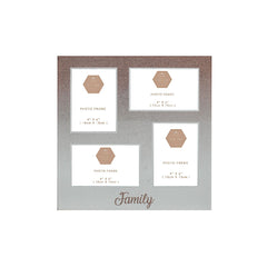 [EKM-AUTOGENERATED]Silver Glitter Quad Frame Family 4x6