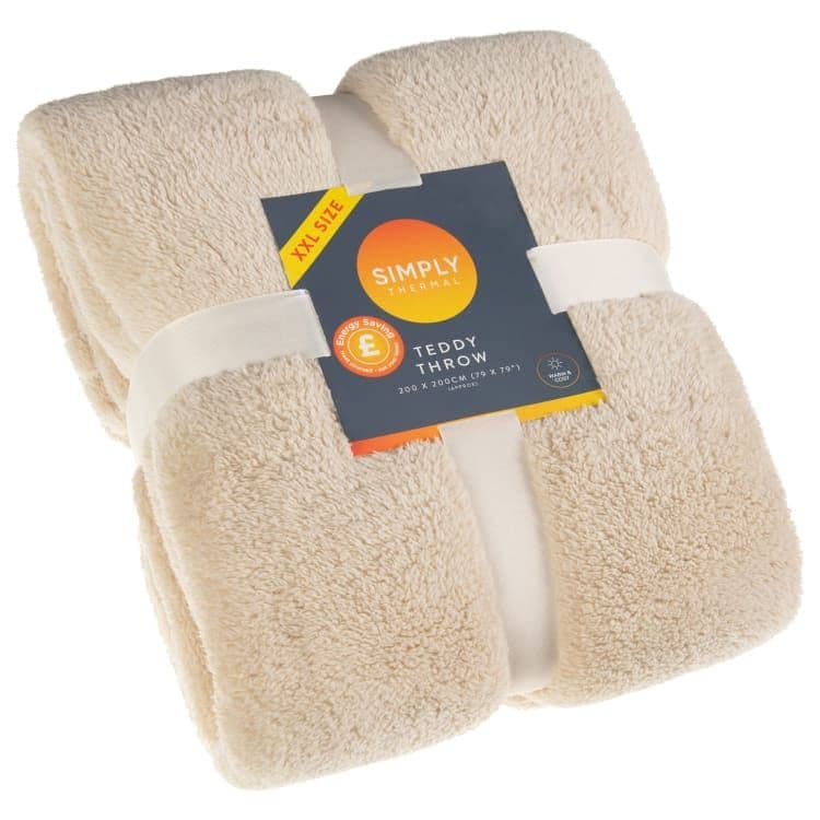 [EKM-AUTOGENERATED]Simply Thermal Teddy Throw XXL - Natural