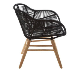 Sisal Black Rope Armchair - Home Luxe Interior