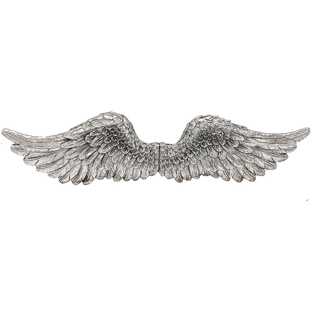 [EKM-AUTOGENERATED]Small Flared Angel Wings Wall Art Silver