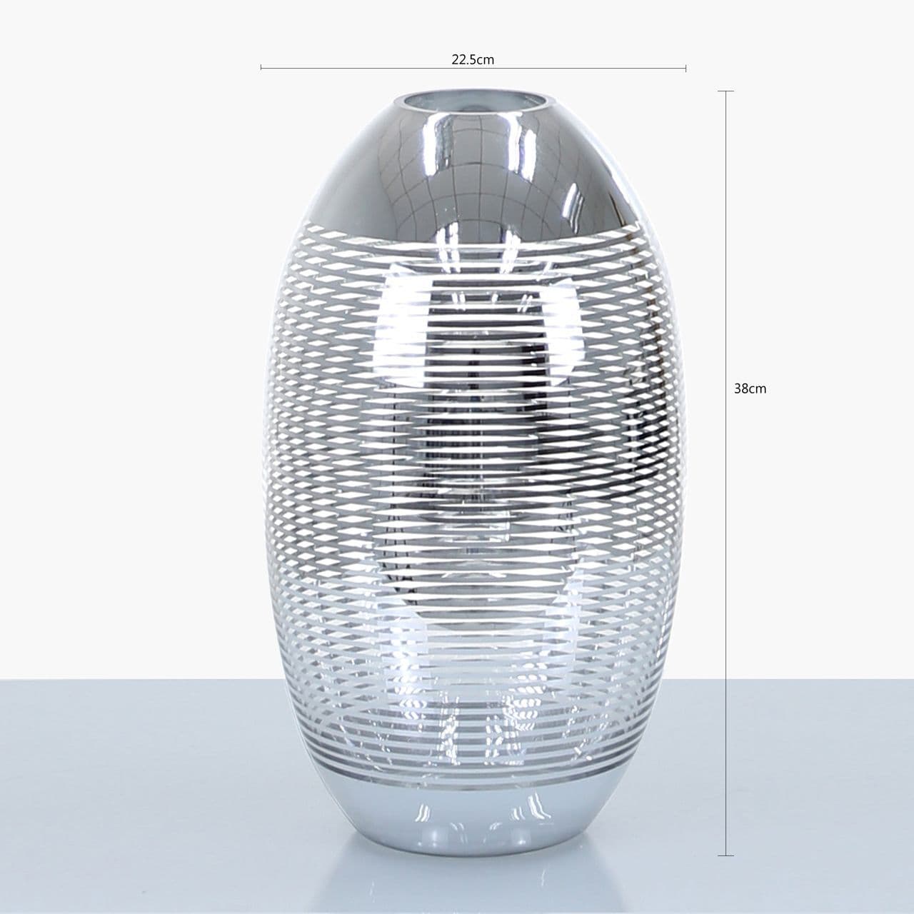 Small Silver Glass Vase