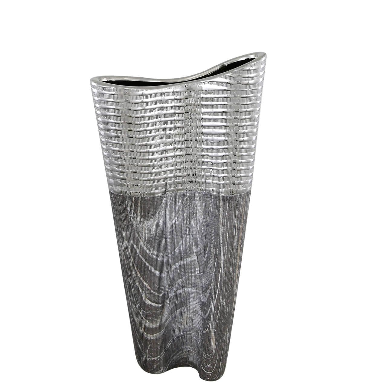 Small Silver Glass Vase