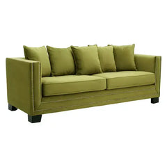 Sofia Moss Velvet 3 Seater Sofa