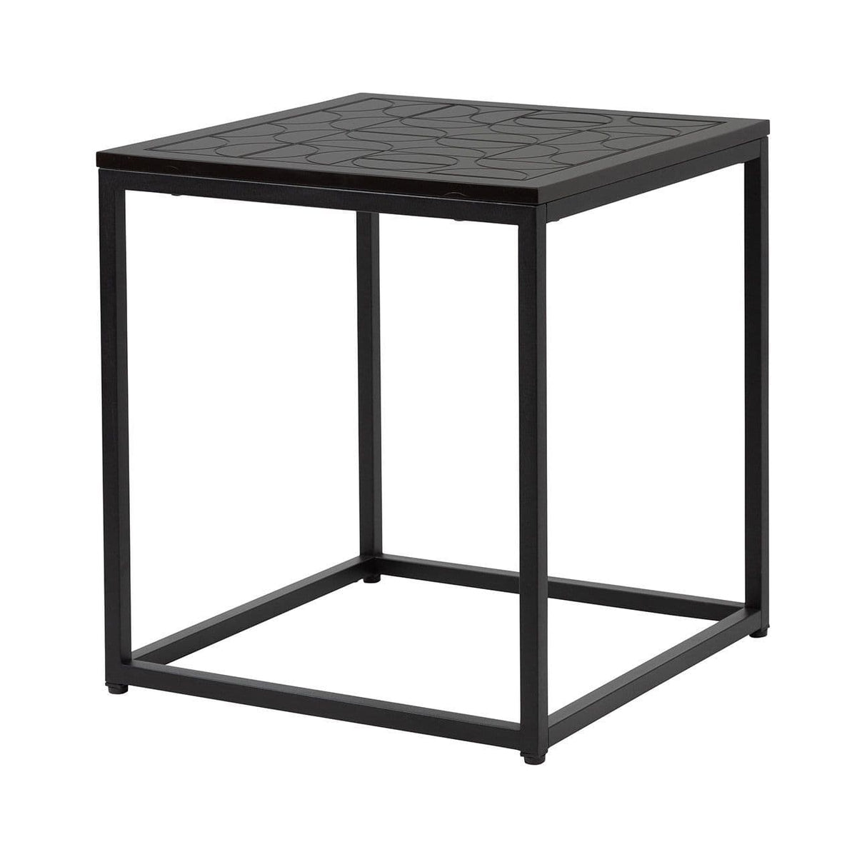 [EKM-AUTOGENERATED]Solenn Semicircle Design Black End Table