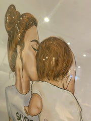 Supermum Blue Wall Art Mirror Frame 85Cm X 85Cm