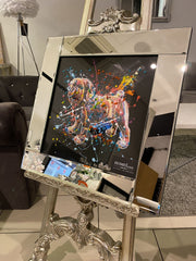 Supernova Ballon Dog Multicolour Wall Art Mirror Frame 55Cm X 55Cm