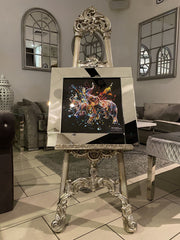 [EKM-AUTOGENERATED]Supernova Elephants Multicolour Wall Art Mirror Frame 55Cm X 55Cm