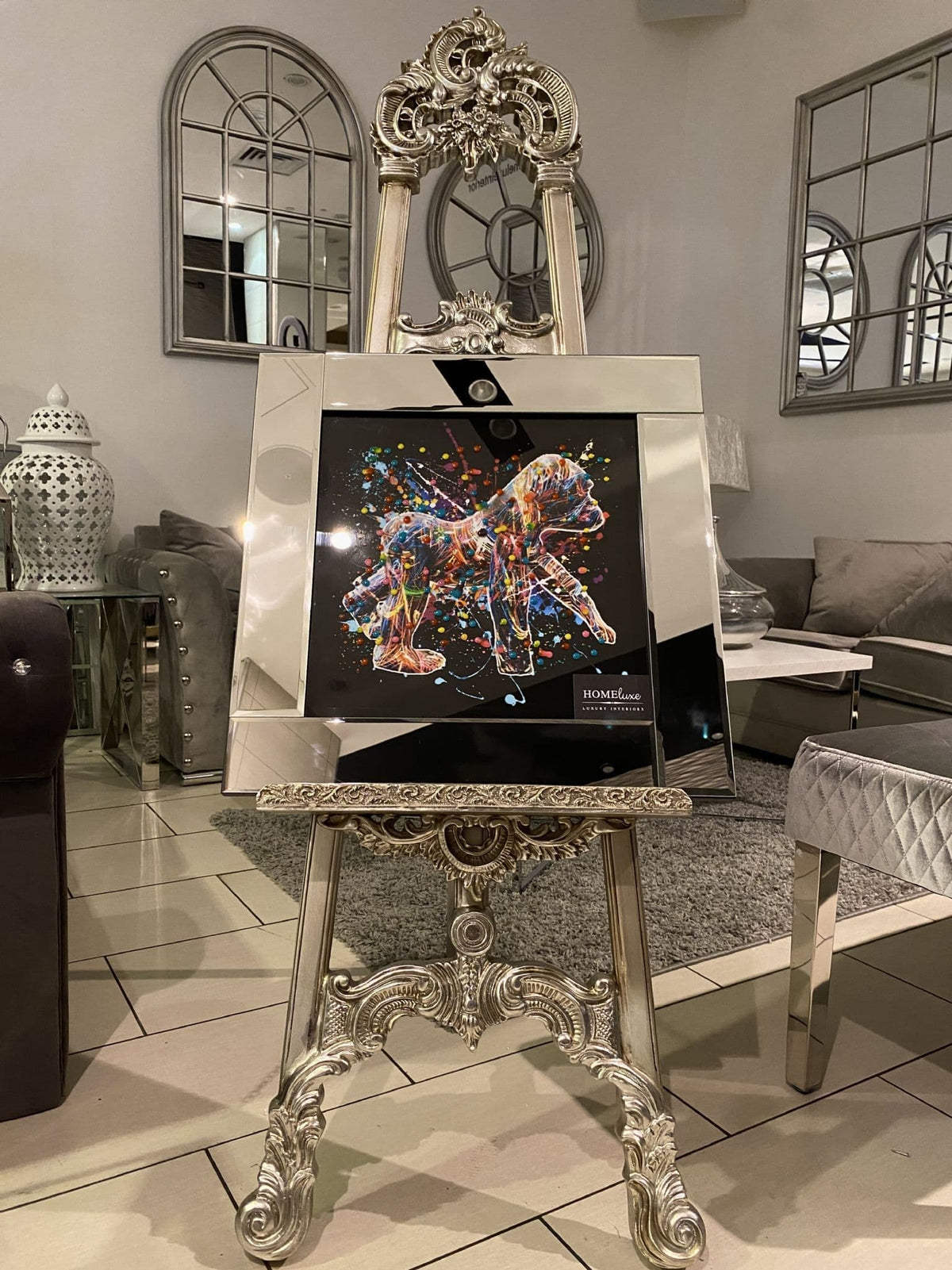 [EKM-AUTOGENERATED]Supernova Gorilla Multicolour Wall Art Mirror Frame 55Cm X 55Cm