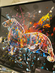 Supernova Pug Multicolour Wall Art Mirror Frame 55Cm X 55Cm