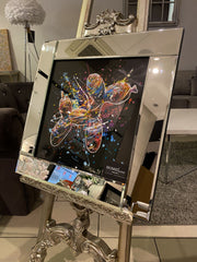 Supernova Sausage Dog Multicolour Wall Art Mirror Frame 55Cm X 55Cm