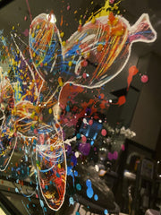 Supernova Sausage Dog Multicolour Wall Art Mirror Frame 55Cm X 55Cm