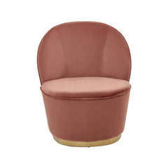Tamra Dusty Pink Velvet Gold Base Chair  Home Luxe Interior