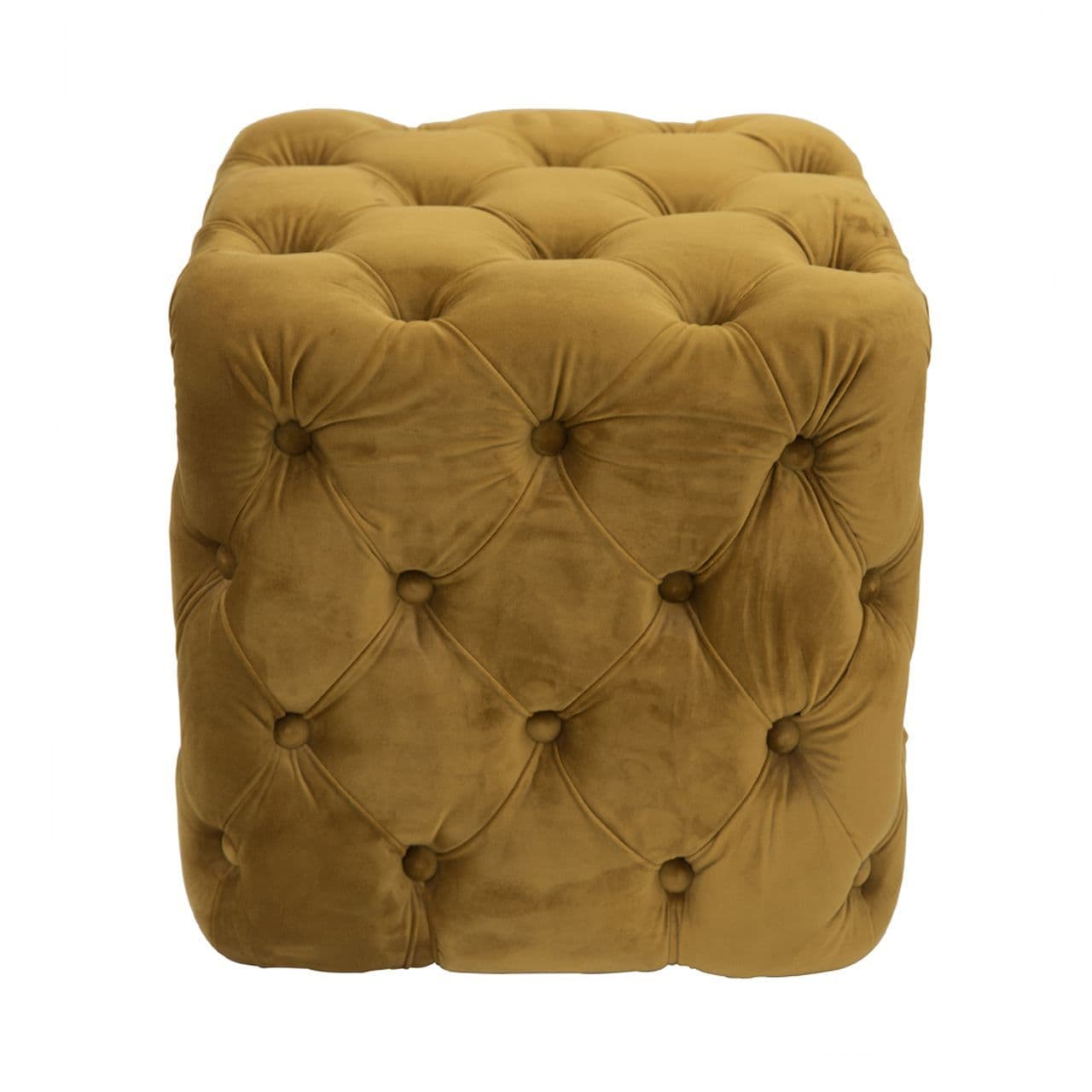 [EKM-AUTOGENERATED]Tanya Tufted Cube Stool Mustard