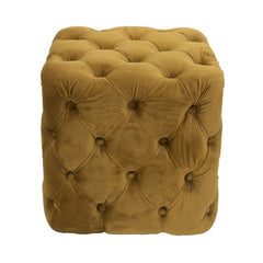[EKM-AUTOGENERATED]Tanya Tufted Cube Stool Mustard