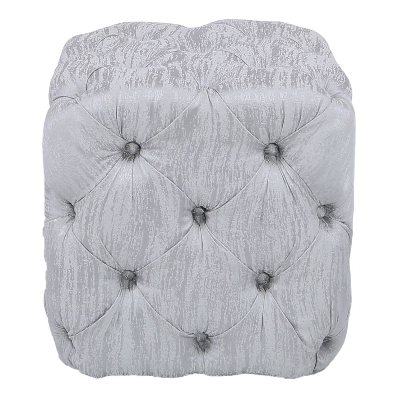 [EKM-AUTOGENERATED]Tanya Tufted Cube Stool Silver