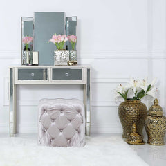 [EKM-AUTOGENERATED]Tiana Tufted Stool Soft Pink
