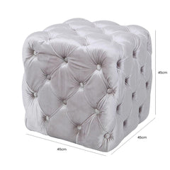 Tiana Tufted Stool Soft Pink