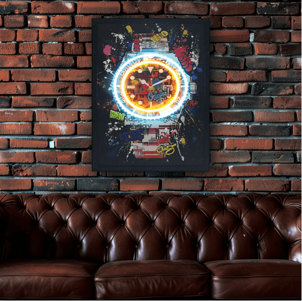 [EKM-AUTOGENERATED]Time Graffiti Wall Art USB By Home Luxe Interior