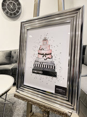 Tom Ford Designer Boxes Dior Wall Art Chrome  Frame