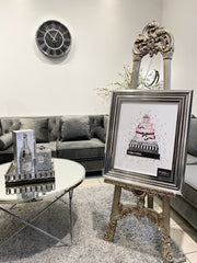 Tom Ford Designer Boxes Dior Wall Art Chrome  Frame
