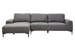 [EKM-AUTOGENERATED]Toulon 3 Seat Grey Fabric Right Chaise Sofa