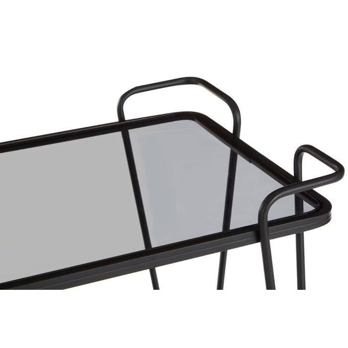 Trento Cart with Grey Glass Top  Home Luxe Interior