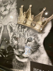 Triple Cubs Crown Wall Art Mirror Frame 55Cm X 55Cm