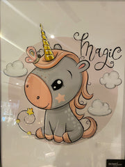 Unicorn Magic Wall Art Mirror Frame 90Cm X 70Cm