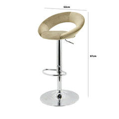 Urban Barstool Round Champagne Velvet