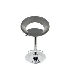 Urban Barstool Round Grey Velvet