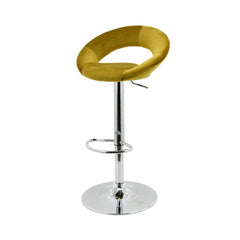 [EKM-AUTOGENERATED]Urban Barstool Round Mustard Velvet