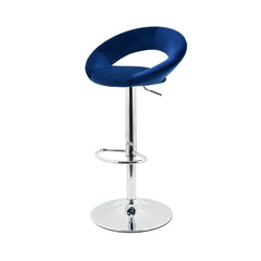 [EKM-AUTOGENERATED]Urban Barstool Round Royal Blue Velvet