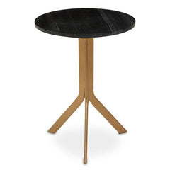 [EKM-AUTOGENERATED]Varana Round Black Marble Top Table - Home Luxe Interior