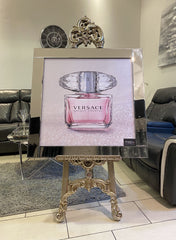 [EKM-AUTOGENERATED]Versace Crystal Perfume Bottle Pink Wall Art Mirror Frame