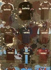 West Ham Football Strip Collection 47Cm X 47Cm